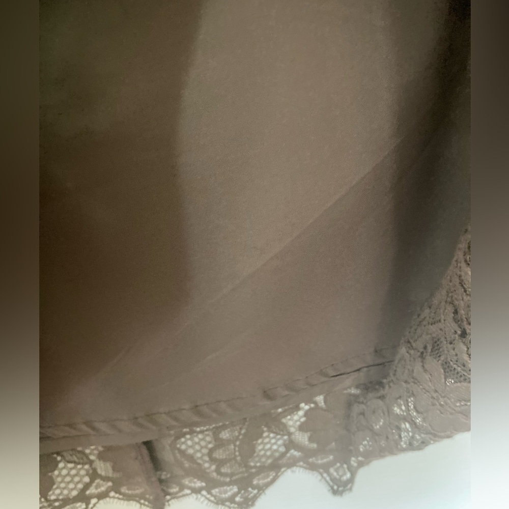 Red Valentino Mocha Silk Lace Dress w/Bow, Size 48 Euro - Picture 6 of 10